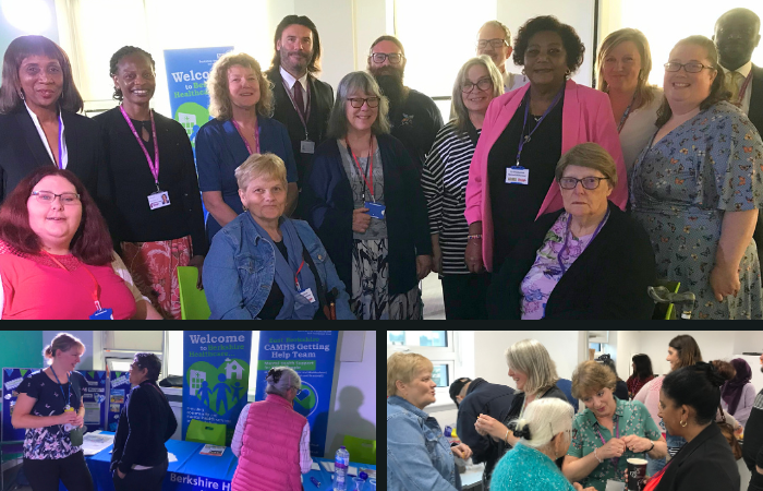 3 photos of groups of different people attending the celebration.