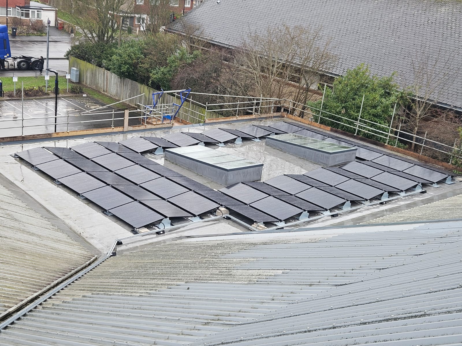 Solar panels at Langley Leisure Centre