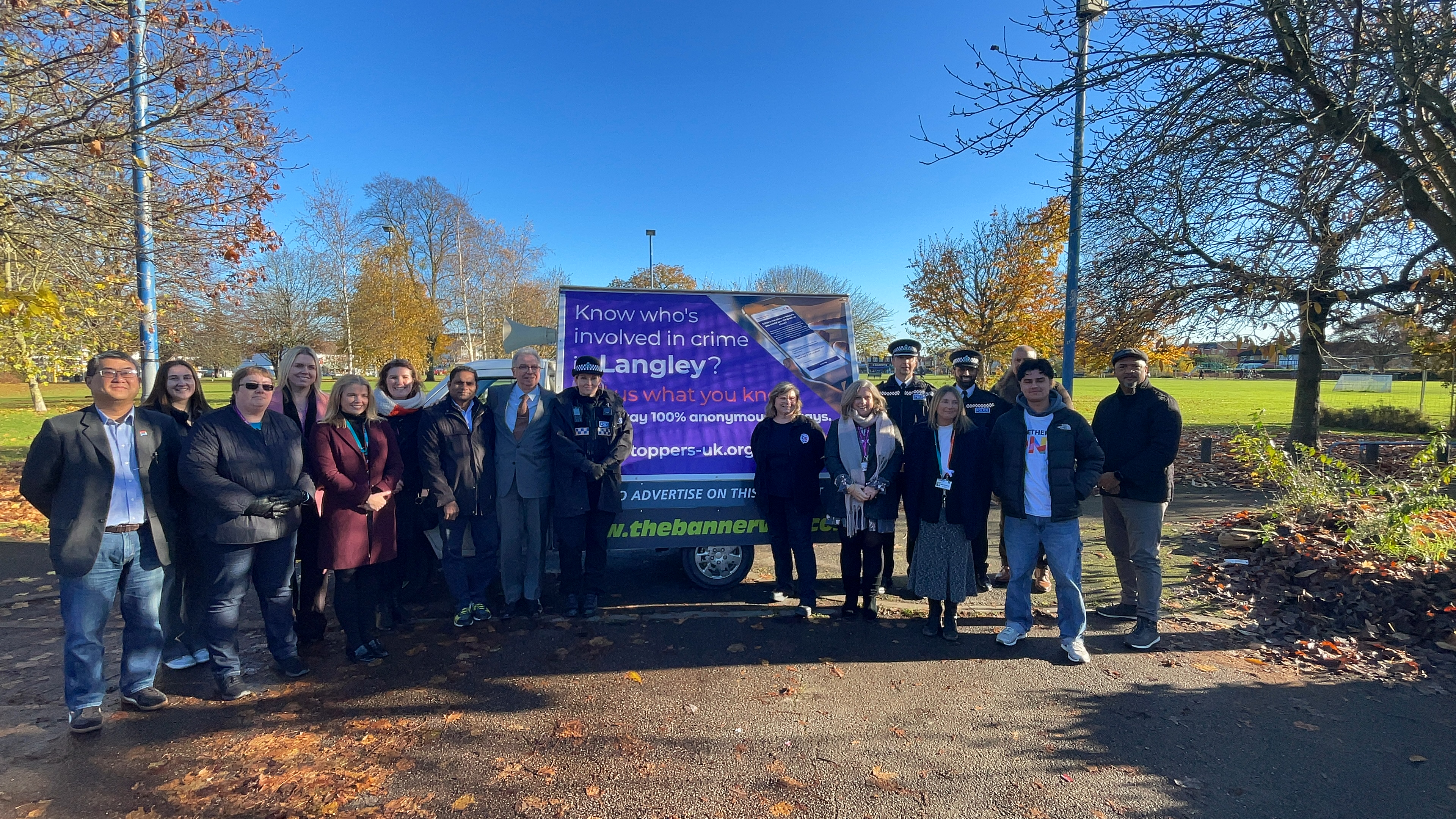 Safer Langley partnership launch - photo of partners involved