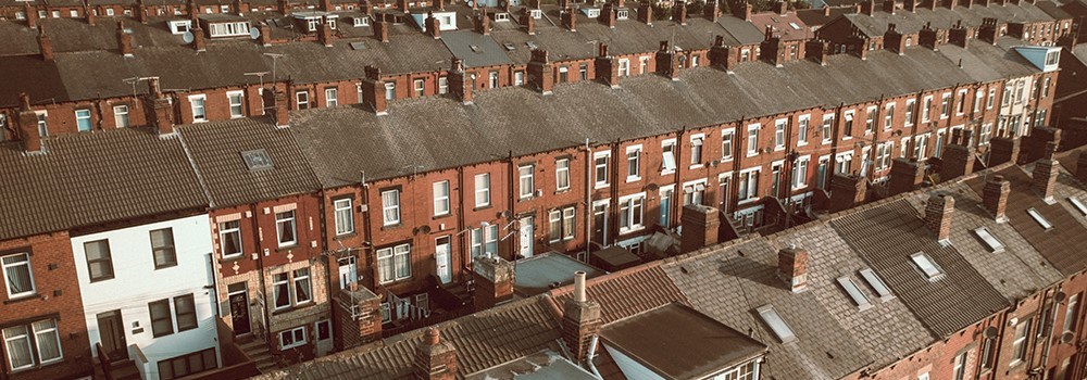 A few rows of terraced housing.